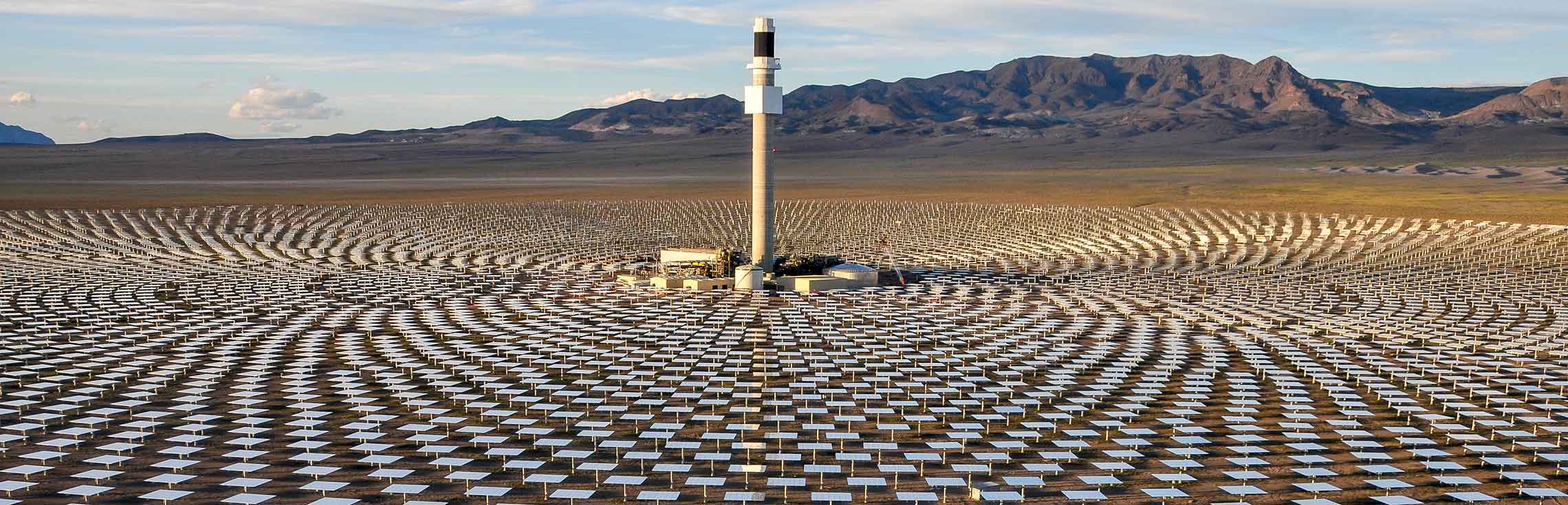 SolarReserves Crescent Dunes CSP Project, near Tonopah, Nevada, has an electricity generating capacity of 110 MW.
