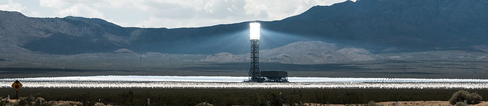 46295-full Hundreds of surrounding mirrors reflect the sunlight on a concentrating solar power tower