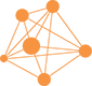 in-depth-partnerships-icon-new Illustration of molecules connected together in a star-shaped pattern.