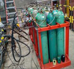 Photo of cluster of gas cylinders