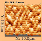 x-y Image that shows numerous peak-to-valley curves along horizontal scan lines